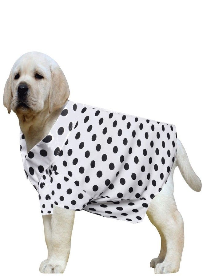 ويستيرن إرا قميص مطبوع عصري فائق النعومة من ويسترن إيرا، ملابس مريحة للغاية للكلاب، قميص قطني مطبوع يسمح بمرور الهواء، قميص خفيف الوزن لطيف لحيواناتك الأليفة (مقاس كبير جدًا - 28 بوصة) (أبيض منقط) - Image 1